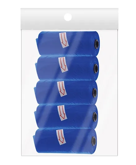 أكياس معطرة للاستعمال مرة واحدة من إيه تو زد لون أزرق بحري عدد 5 - 75 قطعة