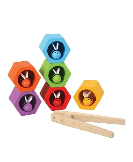 Plan Toys Wooden Beehives - Multicolour