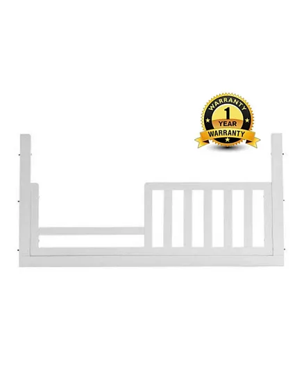 Kolcraft Roscoe 3 in 1 Conversion Rail for Toddler and Daybed - White