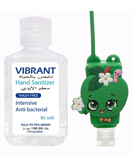 Pixie Vibrant 60ml Hand Sanitizer Free Shopkins 30ml Hand sanitizer Free Adult & Kids Combo Pack - Green