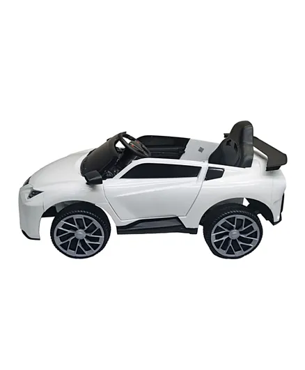 Battery Operated Ride On Car with Bluetooth Remote Control - White