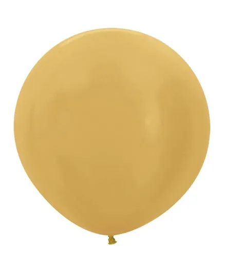 Sempertex Round Latex Balloons Metallic  Gold - Pack of 3