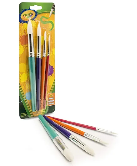 Crayola Round Brush Set Multicolor - Pack of 4