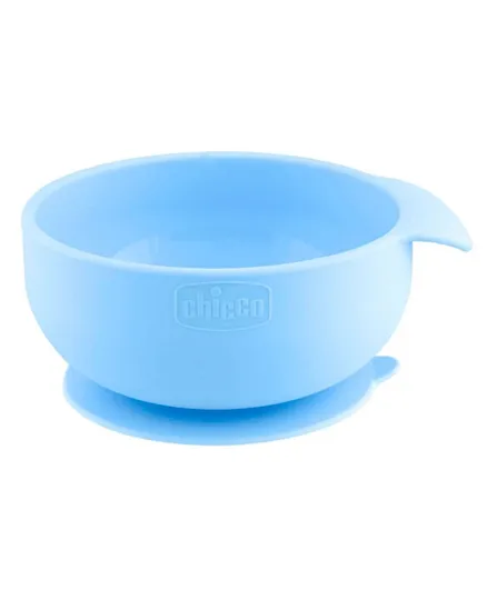 Chicco Easy Bowl Silicone - Light Blue
