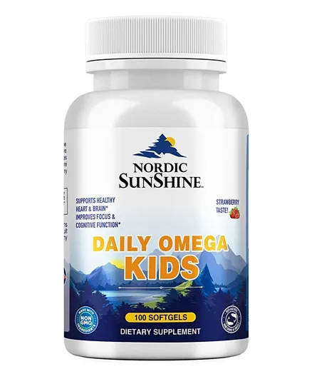 Nordic Sunshine Daily Omega 350 Mg Kids Dietary Supplement s- 100 Softgels