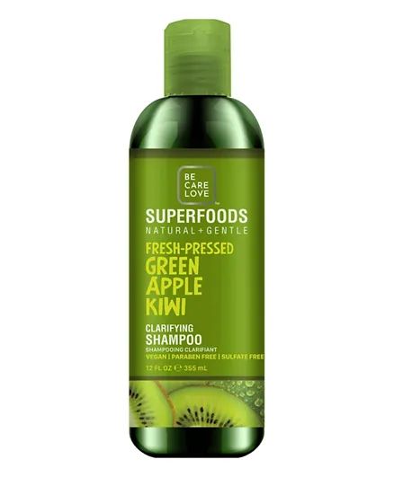 Be Care Love Superfoods Green Apple Kiwi Clarifying Shampoo - 355mL