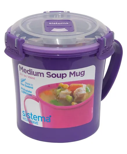 Sistema Medium Soup Mug Purple - 656mL