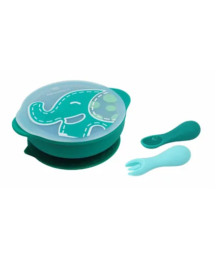 Marcus and Marcus Ollie Toddler First Self Feeding Set Pack of 3 - Green