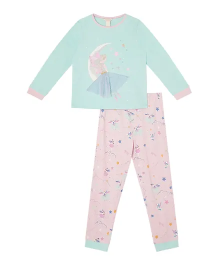 Monsoon Children Fairy Applique Pyjama Set - Blue