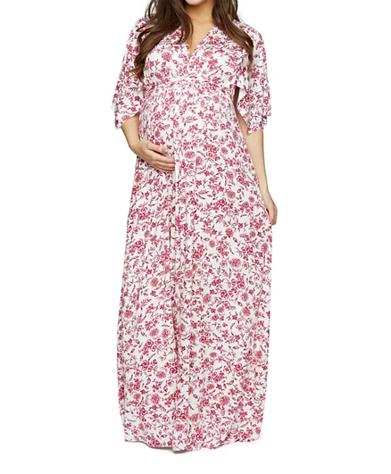 Mums & Bumps Rachel Pally Lover Jardin Long Maternity Caftan Dress - Pink