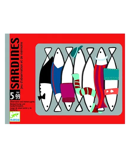 Djeco Playing Cards Sardines Pack of 50 - Blue