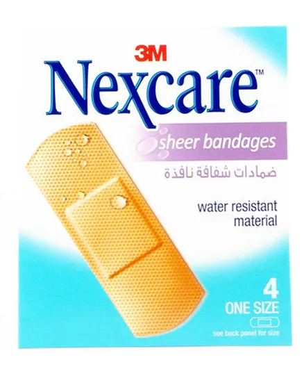 Nexcare Water Resistant Sheer Bandage - 4 Stripes