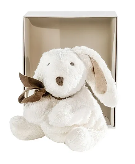 Maud N Lil Organic Flopsy Bunny Organic Toy White and Brown  - 6.2 Inches