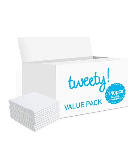 Tweety Disposable Changing Mats - 140 Pieces