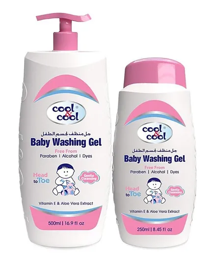 Cool & Cool Baby Washing Gel 500 ml + Free 250 ml - Pink