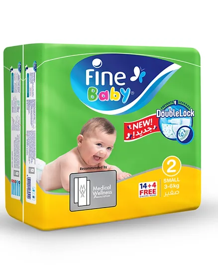 Fine Baby Diapers Size 2 - 18 Pieces