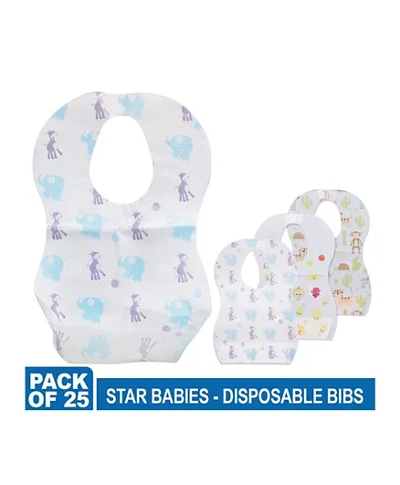 Star Babies Disposable Bibs - Pack of 25