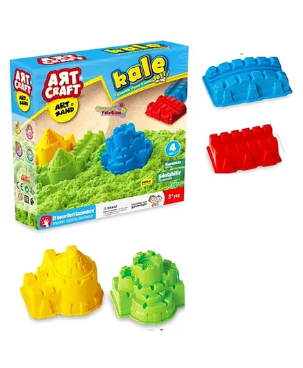 DEDE Toys Art Craft 500 Gr Castle Modeling Play Sand Set - Multicolor