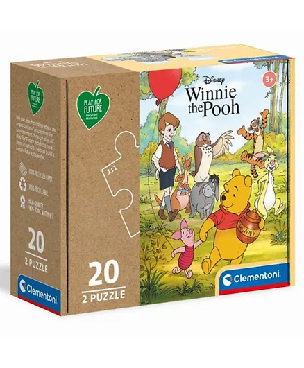 Clementoni Puzzle Play For Future Winnie The Pooh 2 Puzzles 20 Pieces each - 40 Pieces