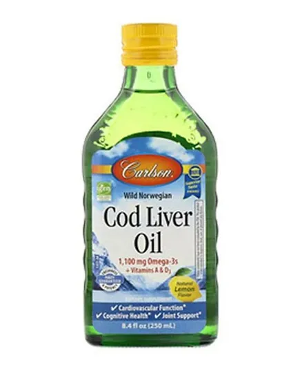 Carlson Cod Liver Oil Lemon - 250mL