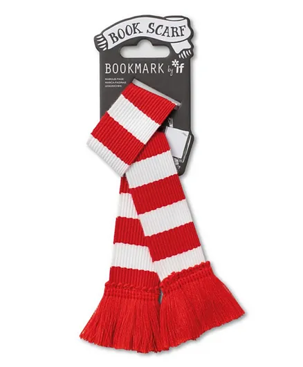 IF Book Scarf Bookmark - Red & White