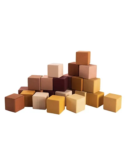 SABO Concept Wooden Blocks Set Marsala - 24 Piece