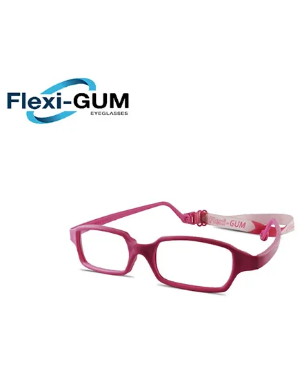Flexi-Gum Flexible Kids Eyeglasses Frame with Strap - Fuchsia