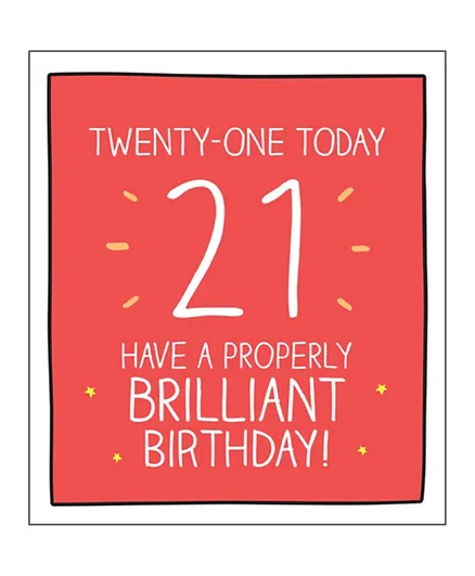 Pigment 21 Properly Brilliant Birthday Greeting Card