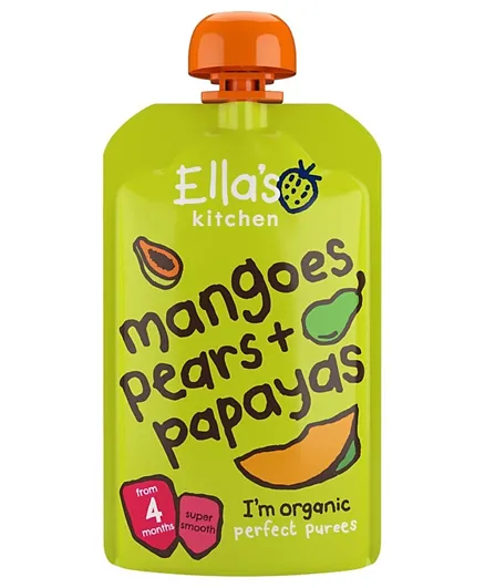 Ella's Kitchen Organic Mangoes Pears + Papayas - 120g