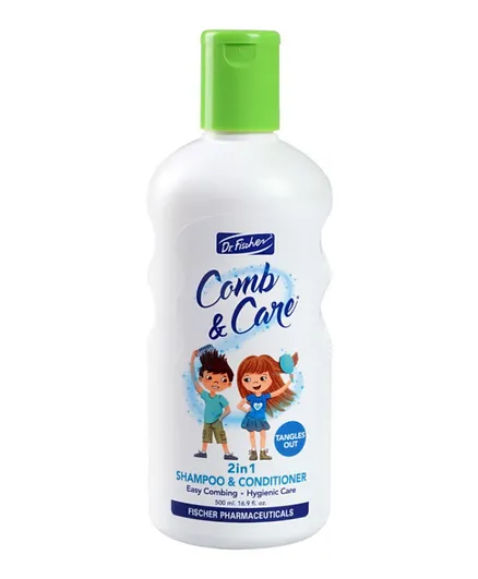 Dr. Fisher Comb & Care Classic 2 In 1 Shampoo & Conditioner - 500mL