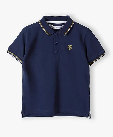 Minoti Pique Short Sleeve Polo T-Shirt - Dark Blue