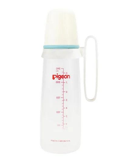 Pigeon Plastic Feeding Bottle With Handle - 240ml