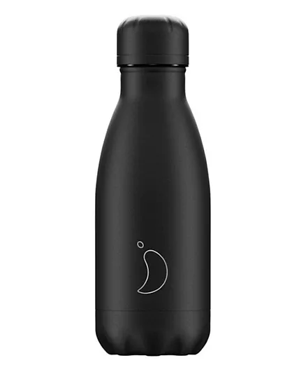 Chilly's Water Bottle Monochrome All Black - 260mL