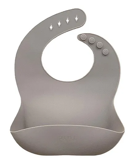 Peanut Silicone Bib - Sandstone