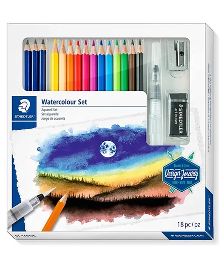 Staedtler Design Journey Mixed Water Color Set Multi Color - Pack of 18