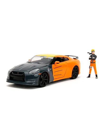 Jada 2009 Nisaan GT R 1:24 Die Cast Car With Naruto Figure