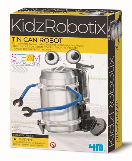 4M Tin Can Robot - Grey