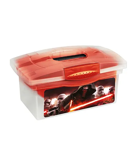 Keeeper Star Wars Traveller Box for Kids - Calcutta Red, Dual Compartment Storage, BPA Free, Durable Design, 24M+