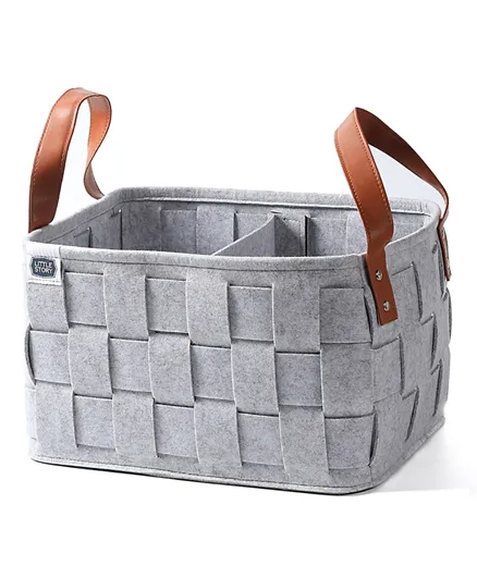 Little Story Laundry & Storage Basket - Grey