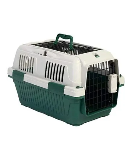 Nutrapet Dog & Cat Carrier Open Grill Top Dark - Green Box
