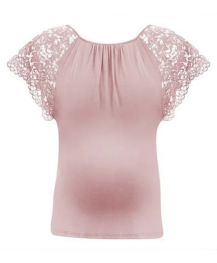 Cache Coeur Feminine Maternity & Nursing T-shirt Sophia - Petal