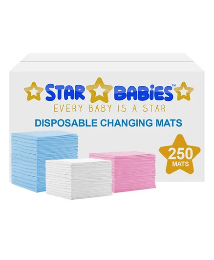 Star Babies Disposable Changing Mats - 250 Pieces