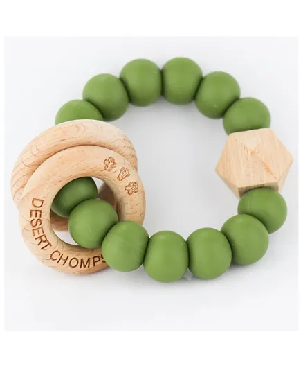 Desert Chomps Autumn Collection Silicone Teether - Olive Green