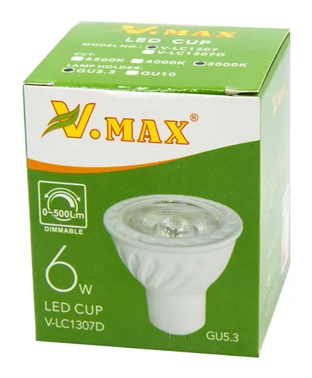 V.Max M16 6W LED Bulb - Warm White