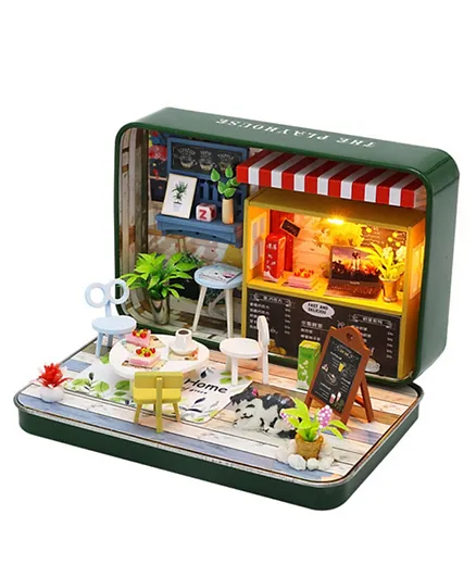 Little Angel Kids Toys Miniature Shop Wooden DIY Toy - Multicolour