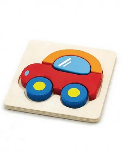 Viga Wooden Handy Block Puzzle - Car