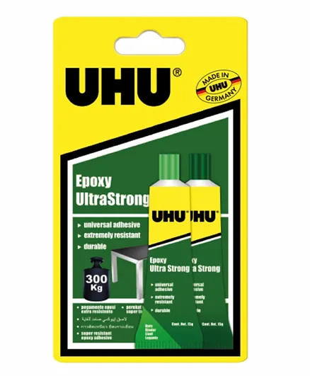 UHU Epoxy Ultra Strong Blister Pack of 2 - 10ml