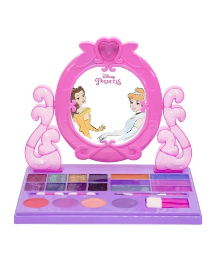 Townley Disney Princess Girl Cosmetic Vanity Compact Makeup Set - 18 Pieces