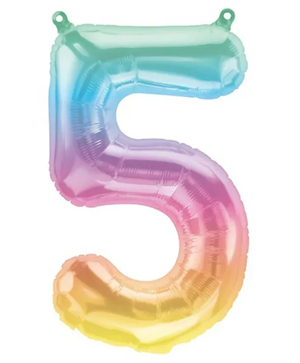 Ombre Number 5 Balloon Ombre - 41cm