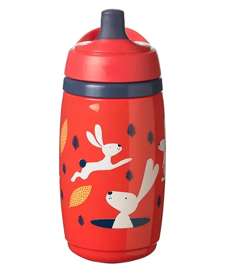 زجاجة مياه رياضية عازلة للحرارة سوبر ستار من تومي تيبي - أحمر
